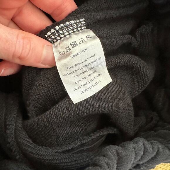 Sadire - Great Indoors Sweatpants in Midnight Black with Yellow Writing - Picture 3 of 5